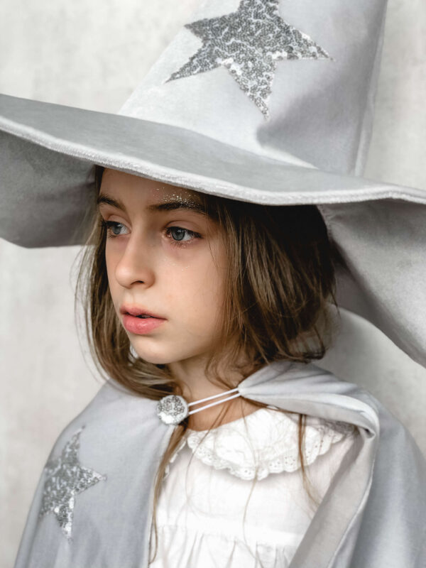 волшебная шляпа серебристо-серая детская